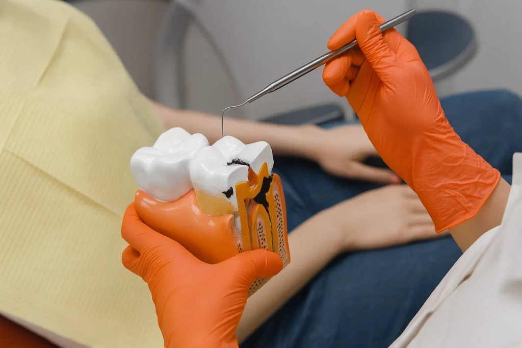 Снятие пломбы с зуба